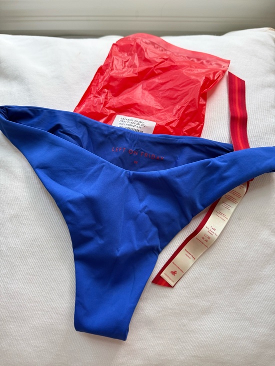 Left On Friday Other - Left On Friday Blue Women's Backside Thong Bikini Bottom